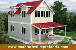 101 Metrekare İki Katlı Prefabrik Ev 101 Metrekare İki Katlı Prefabrik Ev