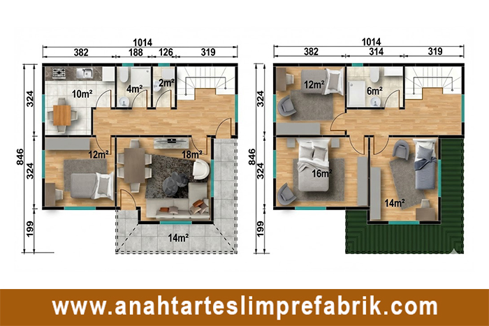 142 metrekare iki katlı prefabrik ev planı 142 metrekare iki katlı prefabrik ev planı
