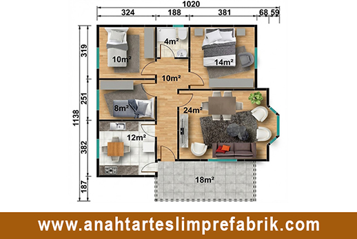 100 metrekare prefabrik ev planı 100 metrekare prefabrik ev planı