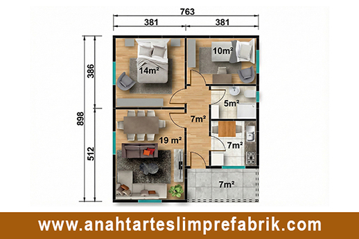 69 metrekare prefabrik ev planı 69 metrekare prefabrik ev planı
