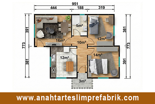 72 metrekare prefabrik ev planı 72 metrekare prefabrik ev planı