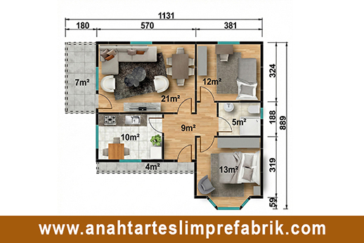 81 metrekare prefabrik ev planı 81 metrekare prefabrik ev planı