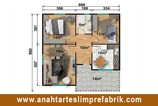 84 metrekare prefabrik ev planı 84 metrekare prefabrik ev planı
